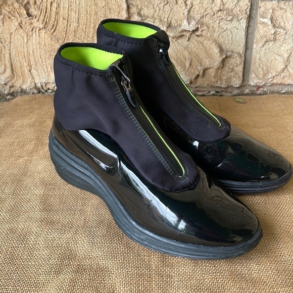 Nike Lunar Elite Sky Hi Sneakerboot Black/black-volt Rare Sold Out Hard to find - Picture 3 of 11